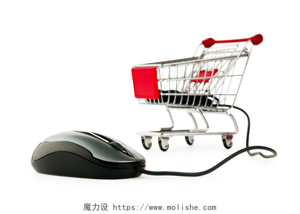 互联网在线购物概念互联网在线购物概念与计算机和购物车